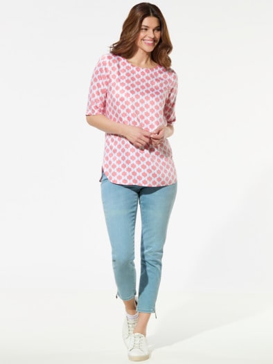 T-Shirt-Bluse Extra Leicht Grafik Flamingo