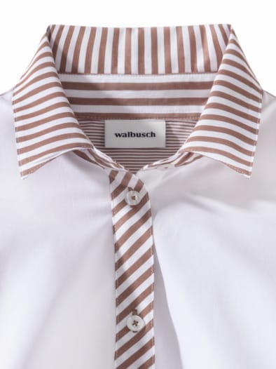 Patchwork Bluse Streifen Toffee