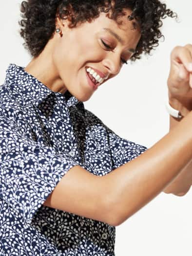 Extraglatt-Hemdbluse Everyday Minimal Marine