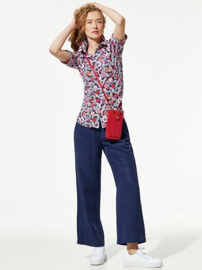 Extraglatt-Hemdbluse Everyday Blume Multicolor