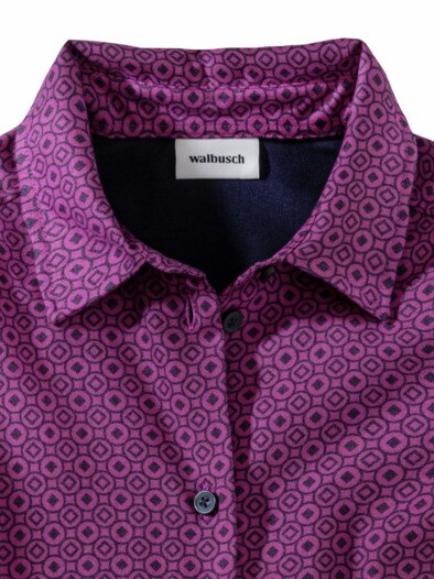 Polar-Flanellbluse Minimal Waldbeere
