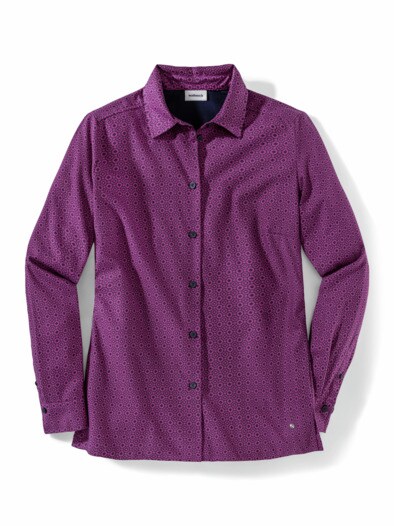 Polar-Flanellbluse Minimal Waldbeere