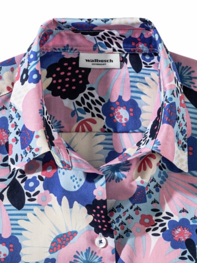 Extraglatt-Hemdbluse Everyday Blume