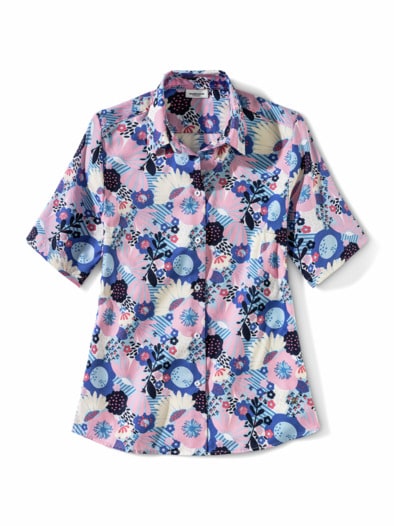 Extraglatt-Hemdbluse Everyday Blume