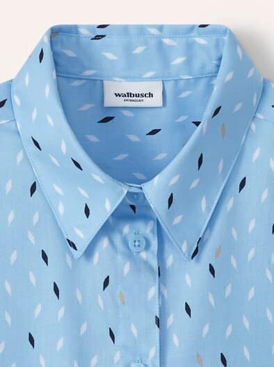 Extraglatt Polo Bluse Minimal Skyblue