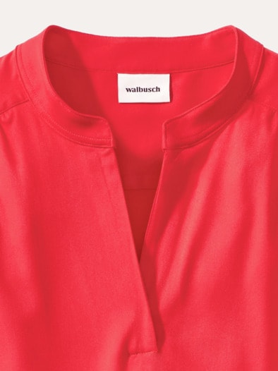 Easy Care Viskose Bluse Uni Rot