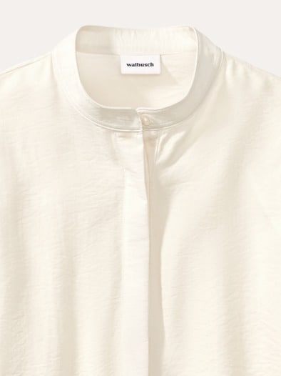 Easy Care Crincle Bluse Offwhite