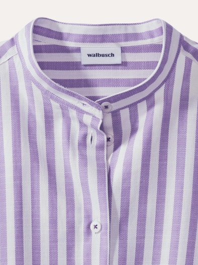 Stehkragenbluse Feel Good Streifen Veilchen