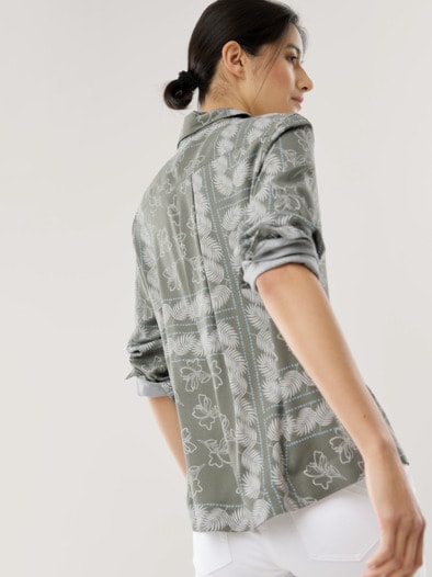 Easy Care Bluse Bandana Khaki