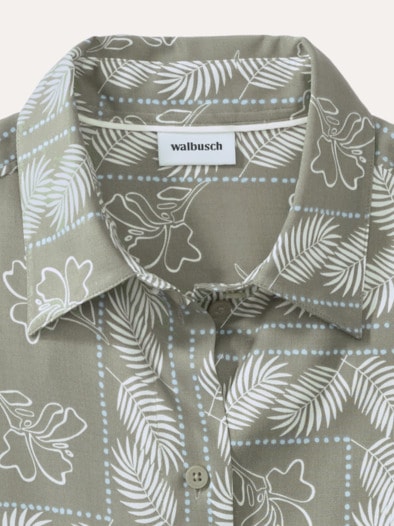 Easy Care Bluse Bandana Khaki