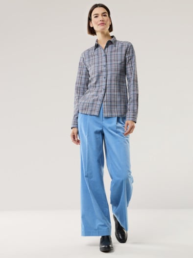 Aktiv Flanell Hemdbluse Karo Melange