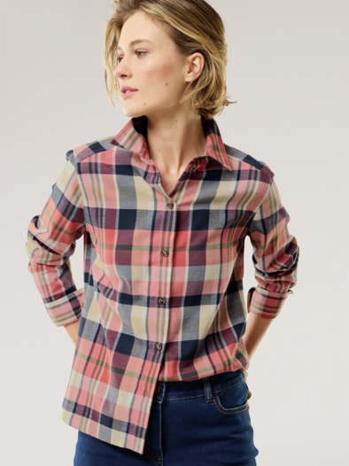 Polar-Flanell Hemdbluse Karo