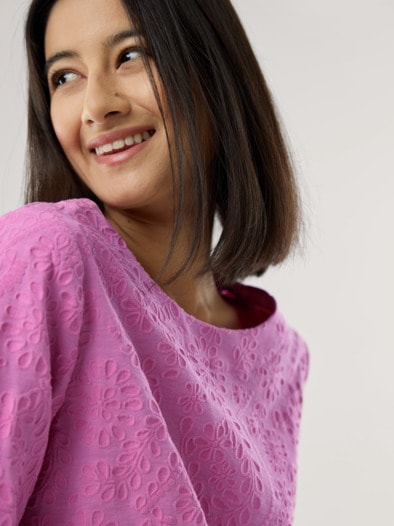 Jacquard Shirtbluse Malve