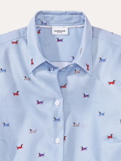 Extraglatt-Hemdbluse Everyday Dackeldruck