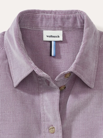 Two-Tone Cord Bluse Boxi Mauve