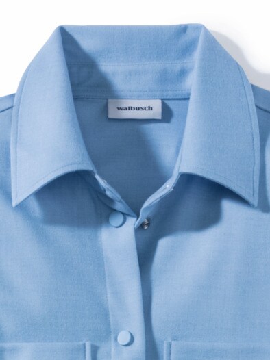 Hautschmeichler Flanell-Bluse Horizontblau
