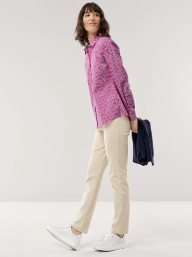 Baumwoll Bluse Perfect Match Millefleurs Malve