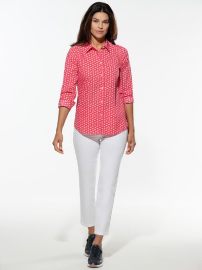 Extraglatt Baumwoll-Bluse Minimal
