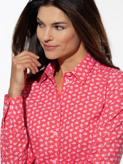 Extraglatt Baumwoll-Bluse Minimal