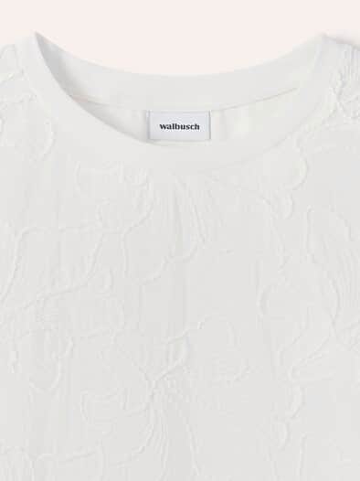 Blusenshirt mit Stickerei Offwhite