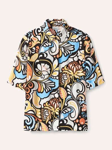 Hemdbluse Leinenmix Multicolor