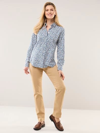 Hemdbluse aus Thermoflanell Tupfen