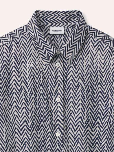 Hemdbluse aus Baumwolle Dessin Fischgrat