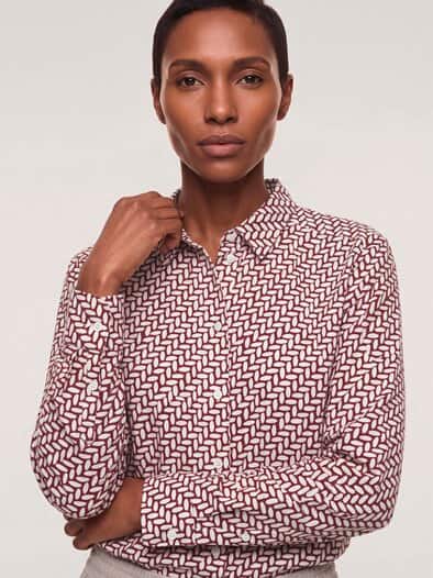 Hemdbluse aus Thermoflanell Dessin Chianti