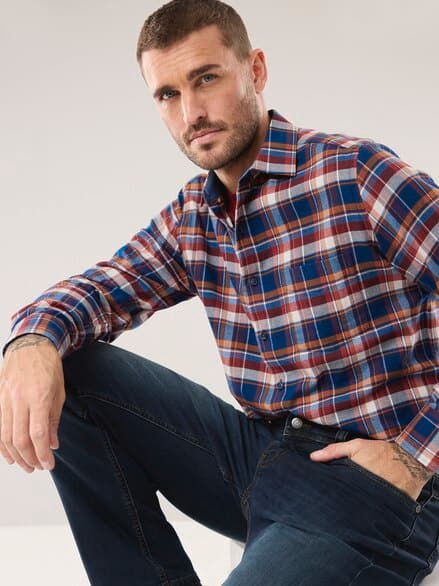 Soft-Flanell-Hemd Karo Rot
