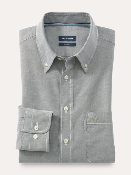 Premium Oxford-Hemd Uni Schilf