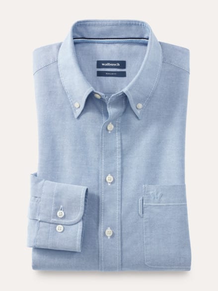 Premium Oxford-Hemd Uni Bleu Premium Oxford-Hemd Uni Bleu