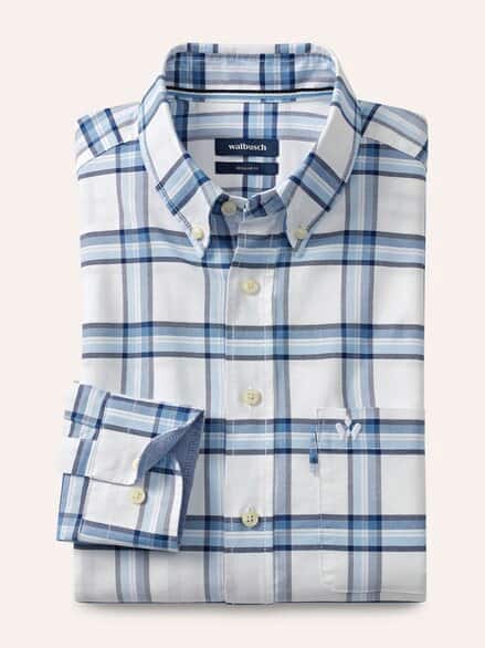 Premium Oxford-Hemd Karo Marine