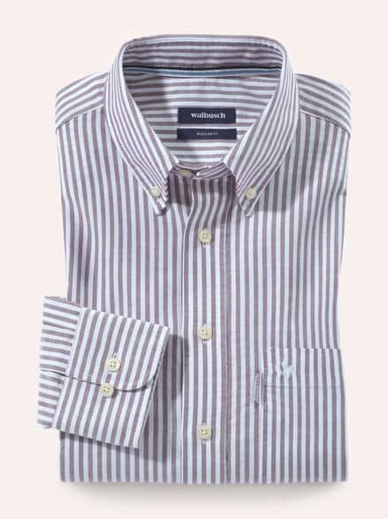 Premium Oxford-Hemd Streifen Bordeaux Premium Oxford-Hemd Streifen Bordeaux