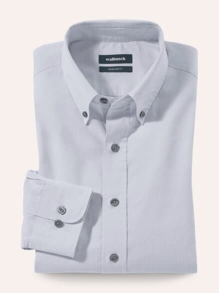 Hemd mit Kent-Kragen Button Down Grau