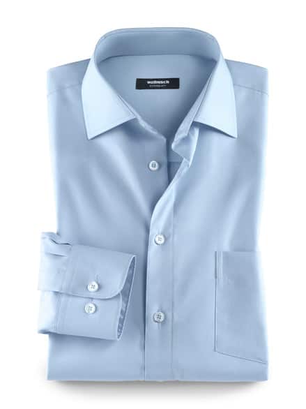 Extraglatt-Hemd Kent-Kragen Hellblau Extraglatt-Hemd Kent-Kragen Hellblau