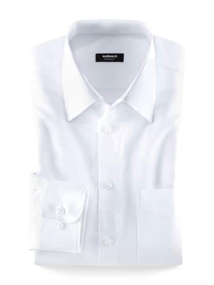 Extraglatt-Hemd Walbusch-Kragen Weiß
