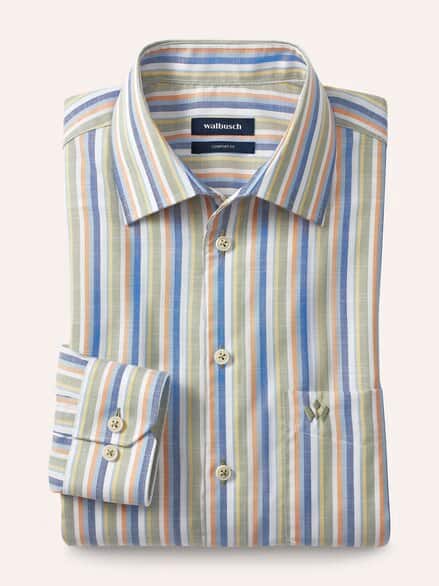 Extraglatt-Hemd Tropical Streifen Extraglatt-Hemd Tropical Streifen