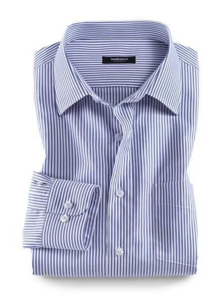 Extraglatt-Hemd Kent-Kragen Streifen Marine Extraglatt-Hemd Kent-Kragen Streifen Marine