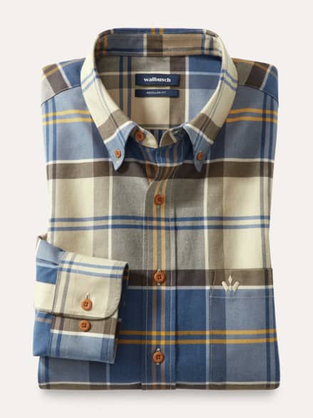 Diamanten Twill-Hemd Karo Natur Diamanten Twill-Hemd Karo Natur