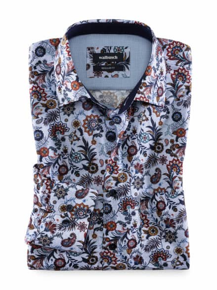 Aktiv-Hemd Druck Blau