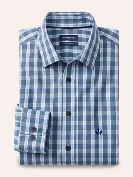 Hemd aus Royal-Oxford Karo Blau