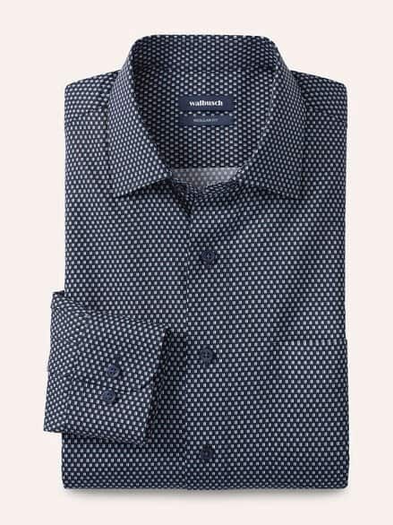 Extraglatt-Hemd Kent-Kragen Minimal Druck