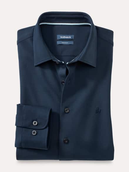 Comfort-Pique Hemd Marine Comfort-Pique Hemd Marine