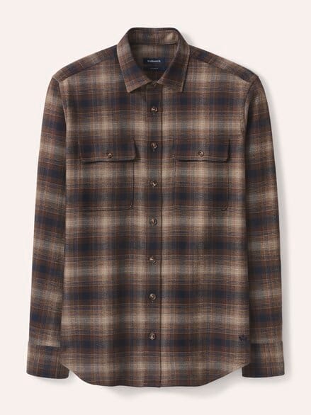 Flanell-Overshirt Karo Braun Flanell-Overshirt Karo Braun