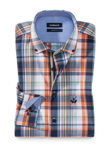 Extraglatt Hemd Frischekick Karo Marine