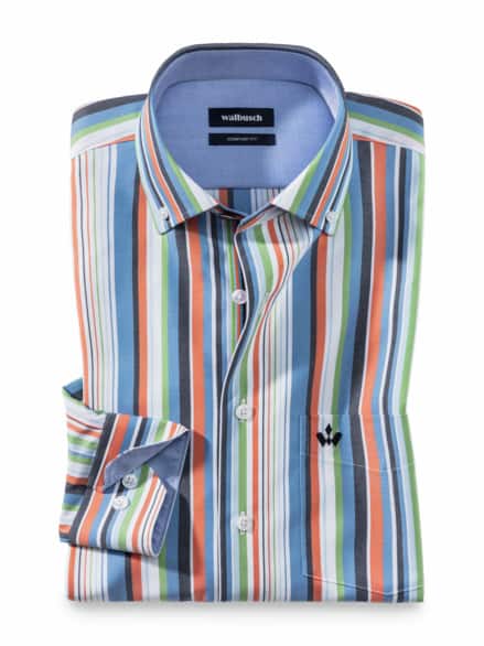 Extraglatt Hemd Frischekick Streifen Orange