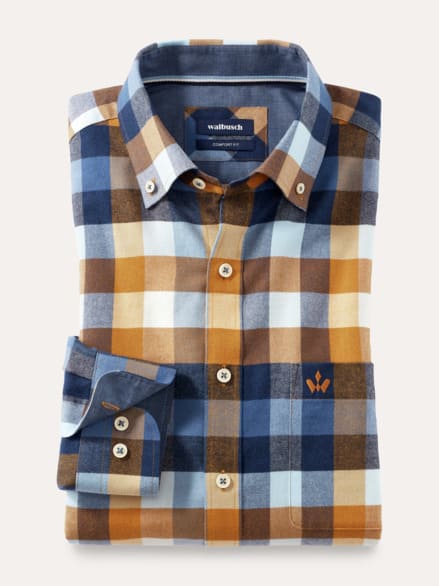 Sturmtief Flanell-Hemd Karo Safran Sturmtief Flanell-Hemd Karo Safran