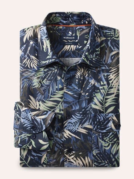 Leinen Künstler-Hemd Druck