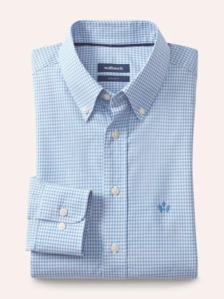 Soft-Cotton Hemd Minivichy Bleu