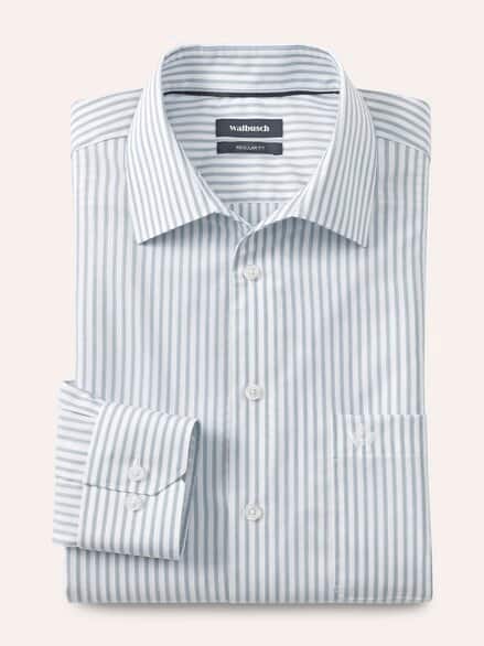 Extraglatt-Hemd Streifen Blau